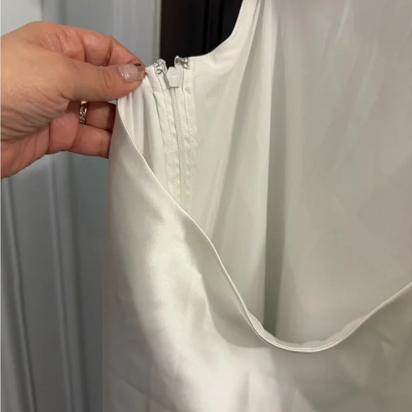 Anthropologie Sachin & Babi Sierra V-Neck Cutout Satin Midi dress, Size 10 NWT - Picture 10 of 13